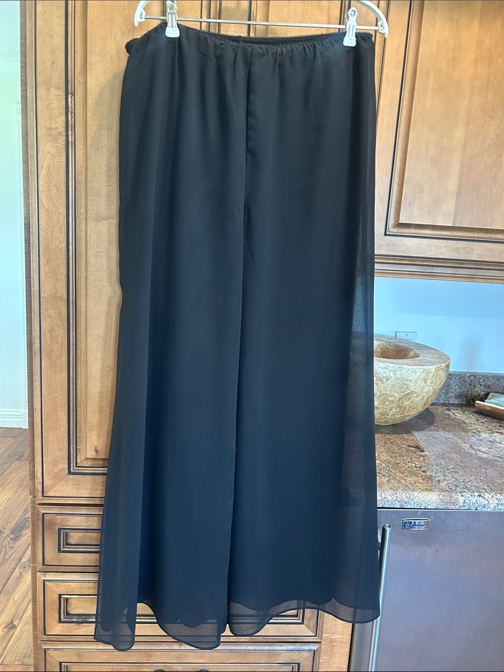 Alex Evenings Black Wide Leg Jumpsuit Pants